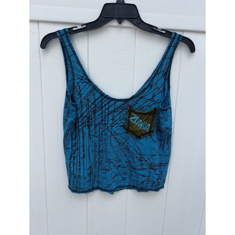 Zumba Women's Sleeveless Tank Top Dance Lightweight Blue Sz Medium